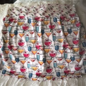 Vibrant Cocktail Print Mini Skirt